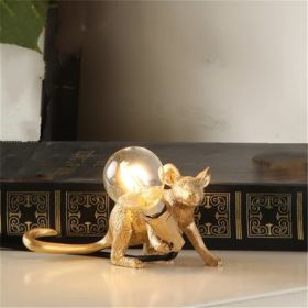 Nordic Creative Mini Animal Mouse Lamp Living Room Dining Room Bedroom Clothing Store Personalized Eye Protection Gift Resin Table Lamp