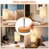 Touch Control Table Lamp 3-Way Dimmable Nightstand Beside Lamp for Bedroom Living Room Dual USB Ports LED Bulb Included