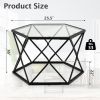 Modern Accent Geometric Glass Coffee Table