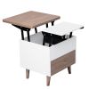 Modern Multi-functional Coffee Table Extendable with Storage & Lift Top in Walnut