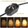 Salt Lamp Crystal Rock Salt Lamp with Dimmer Switch Hand Carved Table Lamps Night Light with Wood Base