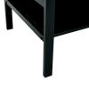 Glass Lift Top Coffee Table;  Modern Simple 2-Layer Tempered Glass Coffee Table for Living Room;  Black