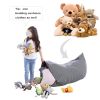 Bean Bag Chair Stuffed Animal Storage for Kids and Adults Soft Toy Bag with Comfortable Seating Premium Canvas Toy Storage Bag Cover Only