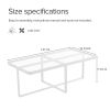 Minimalism rectangle coffee table; Golden metal frame with tempered glass tabletop