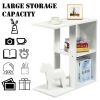 3-Tier Narrow Side Table with Storage Shelf