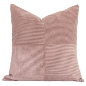 Nordic Ins Dirty Pink Splicing Pillow (Option: Dirty pink-45x45cm pillowcase)