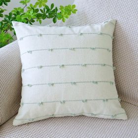 Home Fashion Simple Cotton Blype Sofa And Bed Cushions Pillow Cover (Option: Green-30 X50cm Pillowcase Only)