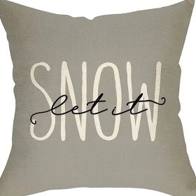 Winter Series Throw Pillow Cover Linen (Option: W02278-45x45cm)