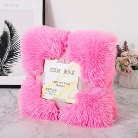 Double-side Velvet Blanket Autumn And Winter Velvet Pillow Cover (Option: Light Pink-70x50cm Pillowcase)