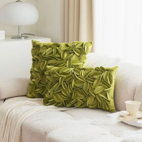 Ins Style Handmade Decorative Pillowcase Cover (Option: Green-45x45cm)