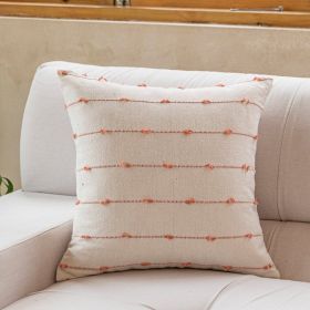 Home Fashion Simple Cotton Blype Sofa And Bed Cushions Pillow Cover (Option: Rose Pink-30 X50cm Pillowcase Only)