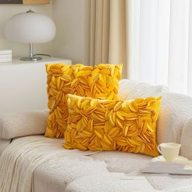 Ins Style Handmade Decorative Pillowcase Cover (Option: Yellow-30x50cm)