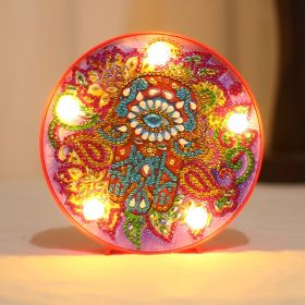 Diamond Painting Full Diamond Creative Led Modeling Lamp (Option: 15X15X3CM-ZXD008)