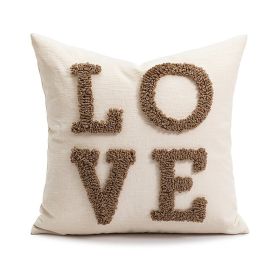 Decorative Christmas Red Candy Doll Pillow (Option: LOVE Coffee-45 X45cm Without Core)