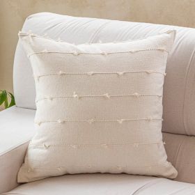 Home Fashion Simple Cotton Blype Sofa And Bed Cushions Pillow Cover (Option: White-30 X50cm Pillowcase Only)