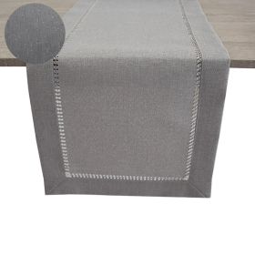 Coffee Table Imitation Linen Polyester Rayon Table Runner (Option: Silver Gray-32x275cm250g)