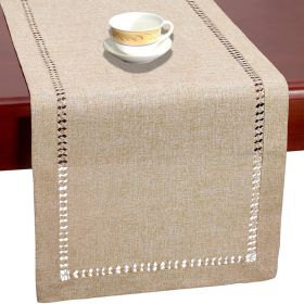 Coffee Table Imitation Linen Polyester Rayon Table Runner (Option: 43th Beige-32x275cm250g)