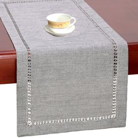 Coffee Table Imitation Linen Polyester Rayon Table Runner (Option: 51th Gray-32x275cm250g)