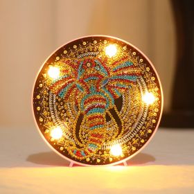 Diamond Painting Full Diamond Creative Led Modeling Lamp (Option: 15X15X3CM-ZXD012)