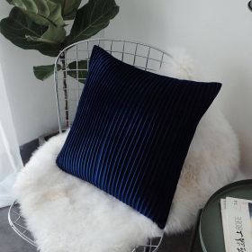 Modern Minimalist Model Room Sofa Bed Cushion Waist Pillow (Option: Deep Sea Blue-Without pillow core)