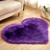 1pc Heart Shaped Area Rug, Plush Faux-Fur Carpet For Living Room & Bedroom, Home Decor Valentine's Day Decor 19.6in*23.6in/50cm*60cm