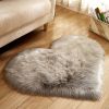 1pc Heart Shaped Area Rug, Plush Faux-Fur Carpet For Living Room & Bedroom, Home Decor Valentine's Day Decor 19.6in*23.6in/50cm*60cm