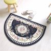 European Style Semicircle Entrance Carpet Bathroom Absorbent Non-slip Bedroom Home Decoration Floor Door Mat Kitchen Living Room