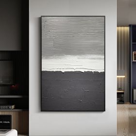 100% hand painted White Gray Abstract Oil Painting Canvas Handmade oil Painting For Home Office Bar Decor (size: 150x220cm)