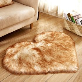 6cm Plush Carpet Fuzzy Wool Floor Mat Multicolor Heart Soft Fluffy Cozy Living Room Bedroom Aldult Child Boy Girl Fashion Lovely (Color: White yellow)