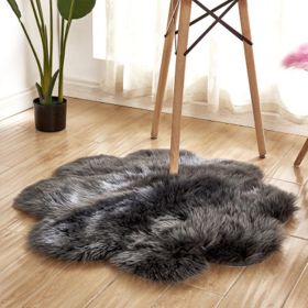 Fluffy 6cm Plush Carpet Fuzzy Wool Floor Mat Multicolor Flowers Clouds Soft Living Room Bedroom Aldult Child Kids Fashion Lovely (Color: Dark grey)