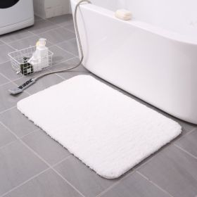 Thickened Plush Entrance Carpet Absorbent Non-slip Soft Kitchen Bathroom Bedroom Living Room Simple Floor Door Mat Home Decor (Color: White)