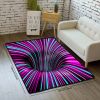 1pc, Illusion Floor Mat, Colourful 3D Swirl Illusion Rug, Abstract Geometric Non-Slip Area Rug For Living Room Mat, Bedroom Kitchen