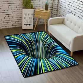 1pc, Illusion Floor Mat, Colourful 3D Swirl Illusion Rug, Abstract Geometric Non-Slip Area Rug For Living Room Mat, Bedroom Kitchen (size: 31.5"x47.2")