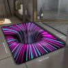 1pc, Illusion Floor Mat, Colourful 3D Swirl Illusion Rug, Abstract Geometric Non-Slip Area Rug For Living Room Mat, Bedroom Kitchen