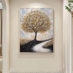 Hand Painted Oil Painting Abstract Tree Landscape Oil Painting On Canvas Original Tree Canva Wall Art Textured Wall Art Custom Acrylic Painting Living (Style: 01, size: 60x90cm)