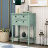 Narrow Console Table, Slim Sofa Table with Three Storage Drawers and Bottom Shelf for Living Room, Easy Assembly