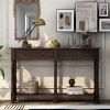 Console Table Sofa Table Easy Assembly with Two Storage Drawers and Bottom Shelf for Living Room, Entryway