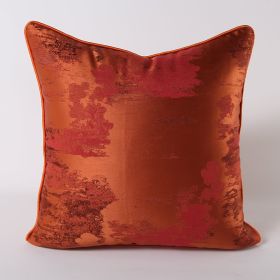 Dark Green Silver Green Sofa Pillow Cushion (Option: GoldDark Orange-Pillowcase-60x60cm)