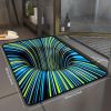 1pc, Illusion Floor Mat, Colourful 3D Swirl Illusion Rug, Abstract Geometric Non-Slip Area Rug For Living Room Mat, Bedroom Kitchen