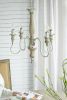 4 - Light Wood Chandelier, Hanging Light Fixture with Adjustable Chain for Kitchen Dining Room Foyer Entryway, Bulb Not Included