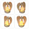 [only for pickup with a prepaid label]Nordic Style Resin Angel Electronic Candle Holder Living Room Church Decorations