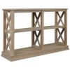 Console Table with 3-Tier Open Storage Spaces and 'X' Legs, Narrow Sofa Entry Table for Living Room, Entryway and Hallway