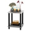 1-Piece Side Table ;  2-Tier Space End Table ; Modern Night Stand;  Sofa table;  Side Table with Storage Shelve