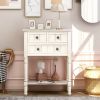 Narrow Console Table, Slim Sofa Table with Three Storage Drawers and Bottom Shelf for Living Room, Easy Assembly