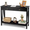 Console Table with Drawer Storage Shelf for Entryway Hallway