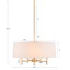 Presidio 5-Light White Drum Shade Chandelier