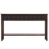 Rustic Entryway Console Table, 60" Long with two Different Size Drawers and Bottom Shelf for Storage