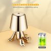 Bedside Touch Control Table Lamp;  Creative Little Golden Man Decorative Thinker Statue LED Desk Lamp