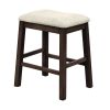 3 Piece Dining Table with Padded Stools, Table Set with Storage Shelf