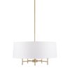 Presidio 5-Light White Drum Shade Chandelier